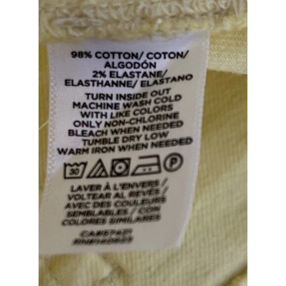 LOFT The Cut Off Short Yellow Denim High Rise 4" Inseam Cotton Stretch NWT Sz 27 - Picture 6 of 8